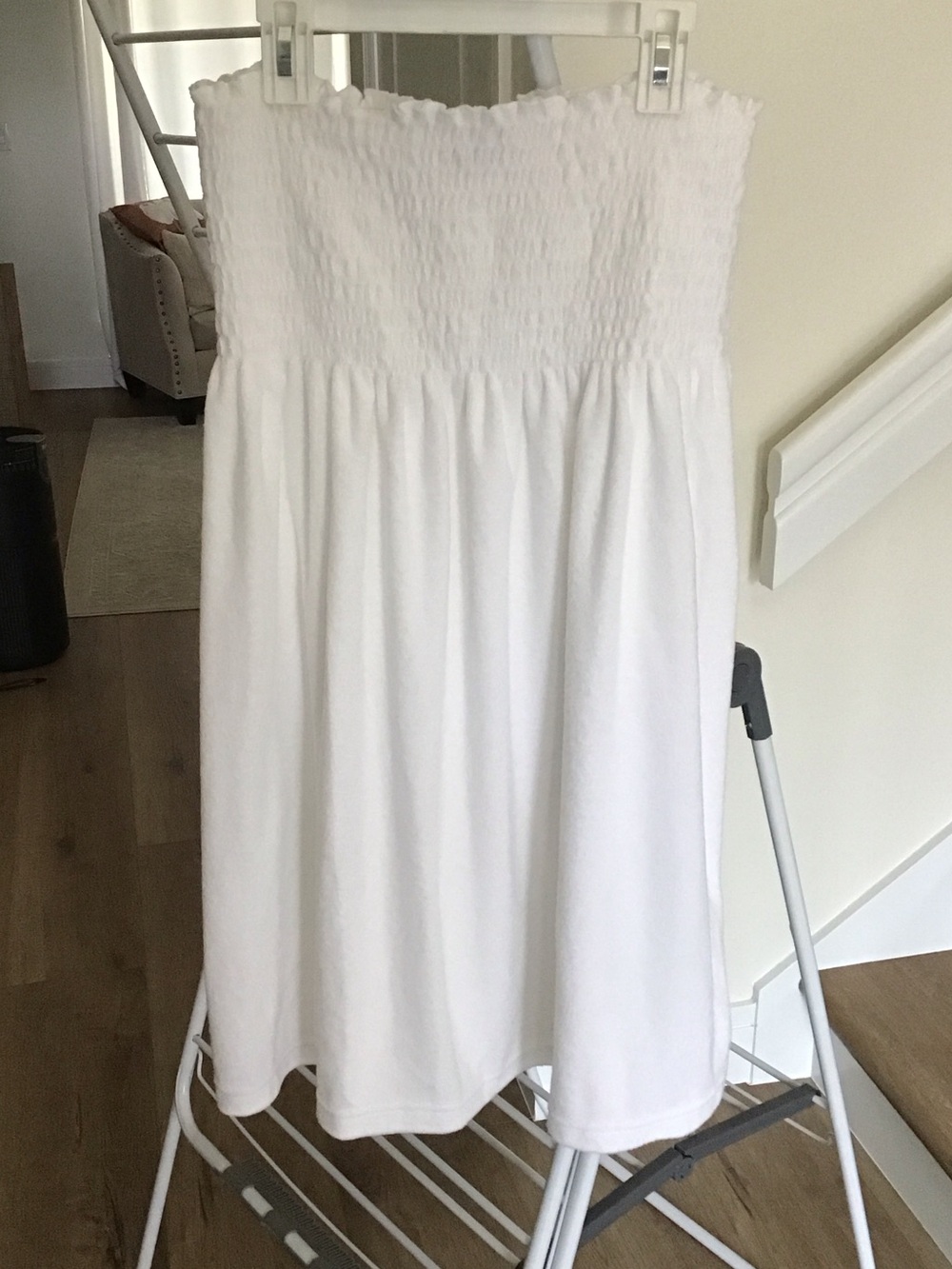 Miken Swim Strapless Smocked Beach Dress / Swimsuit Cover-Up